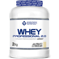 Scientiffic Nutrition proteínas Whey Professional 2.0 Lacprodan Digezyme Vainilla 2Kg vista frontal