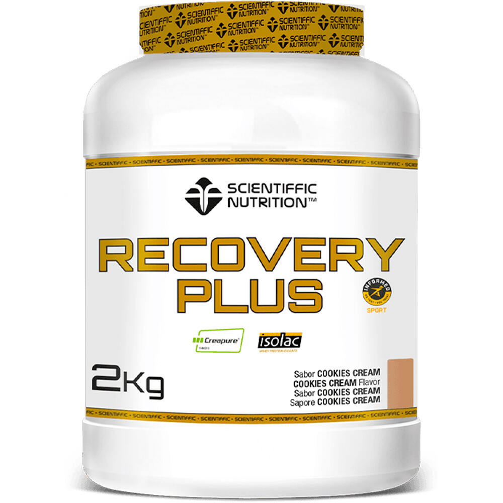 Scientiffic Nutrition Recuperacion Recovery + Cookies Cream 2Kg vista frontal