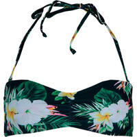 Seafor parte de arriba bikini BLACK FLOWER TOP BANDEAU vista frontal