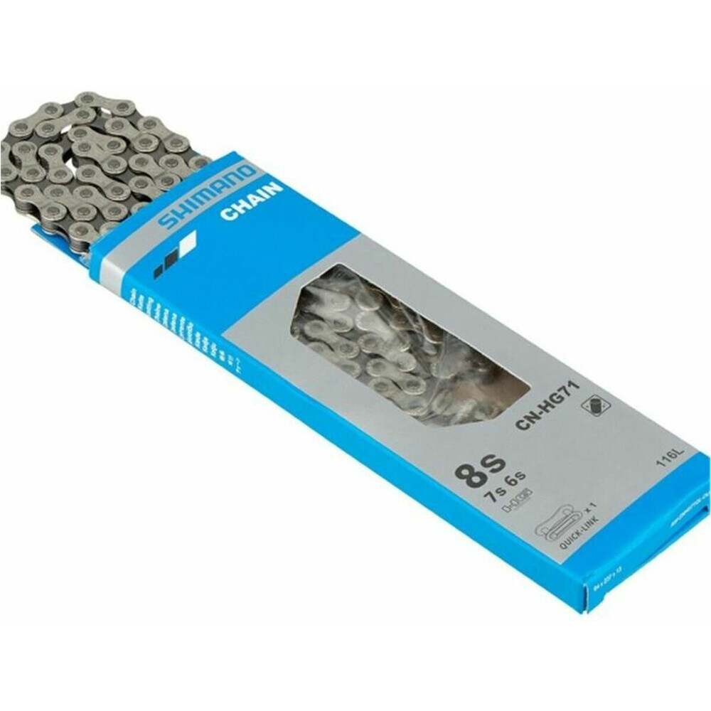 Shimano cadena bicicleta Cadena 116 eslabones CN-HG71 6/7/8-Vel vista frontal