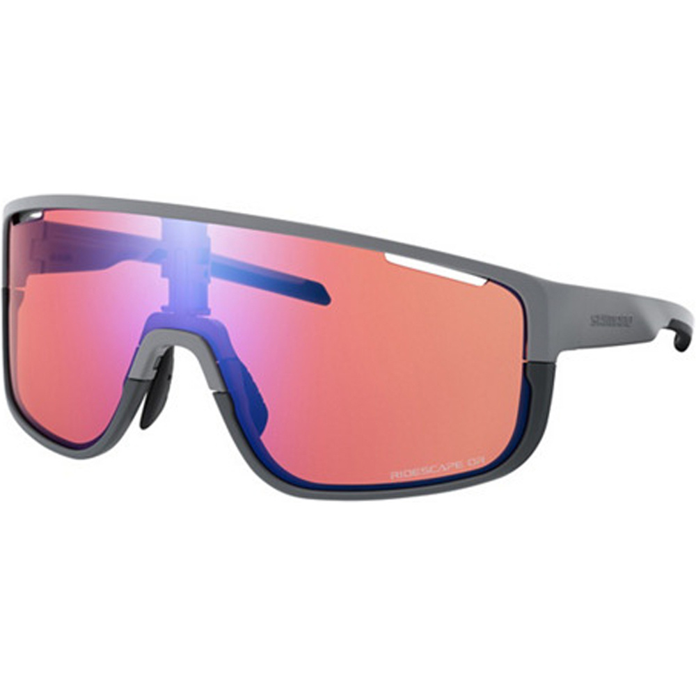 Shimano gafas ciclismo Eyewear PLSR3 Frost Gray, Ridescape OR vista frontal
