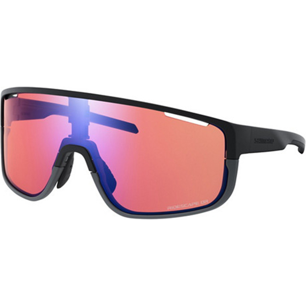 Shimano gafas ciclismo Eyewear PLSR3 Matte Black, Ridescape OR vista frontal