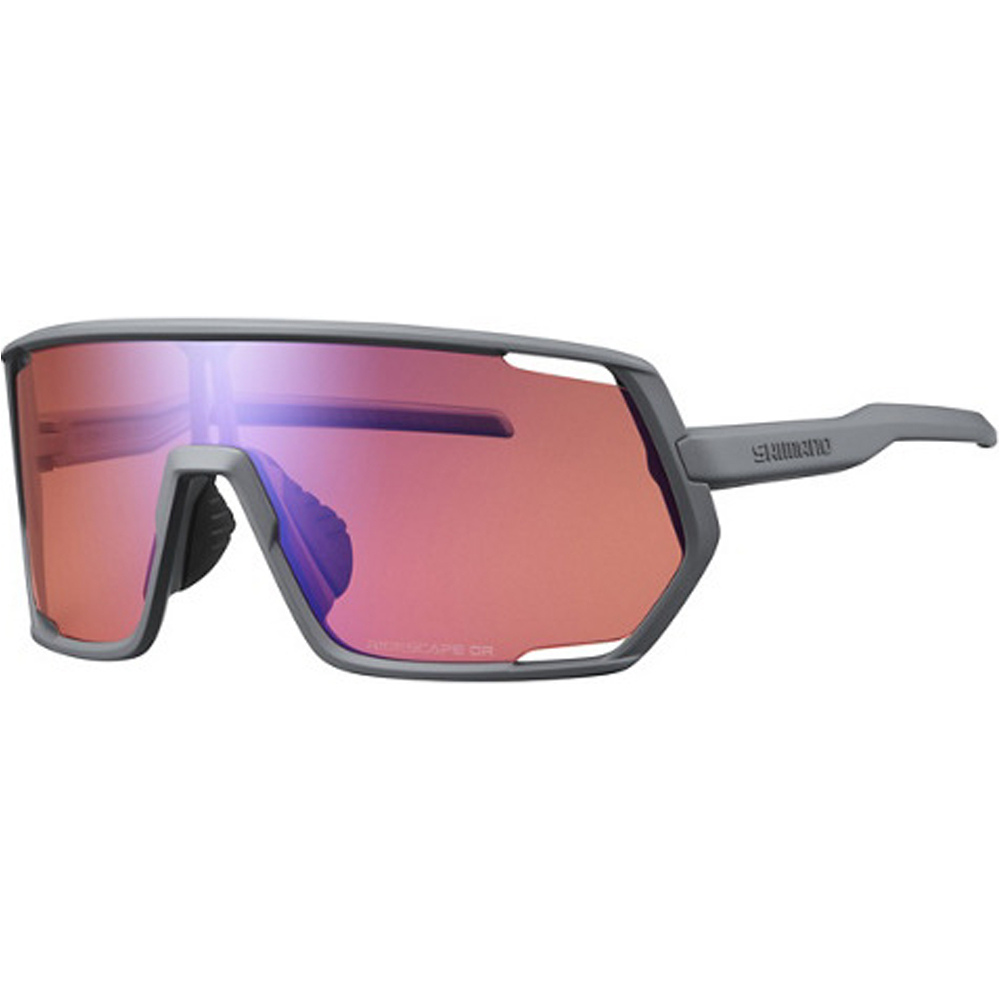 Shimano gafas ciclismo Eyewear TCNM2 Matte GRay, Ridescape OR vista frontal