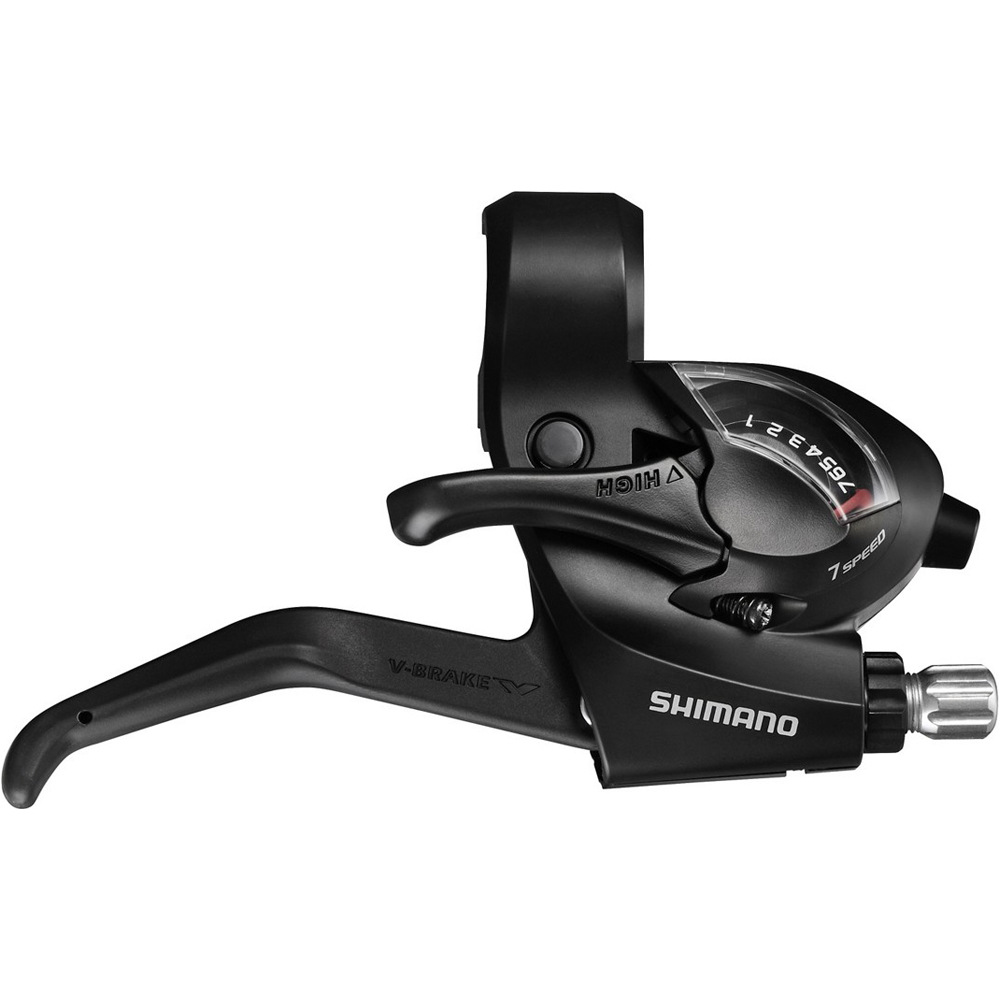 Shimano juego manetas cambio/frenos bicicleta Mando/Palanca Dr. ST-EF41 EZ-Fire 7v vista frontal
