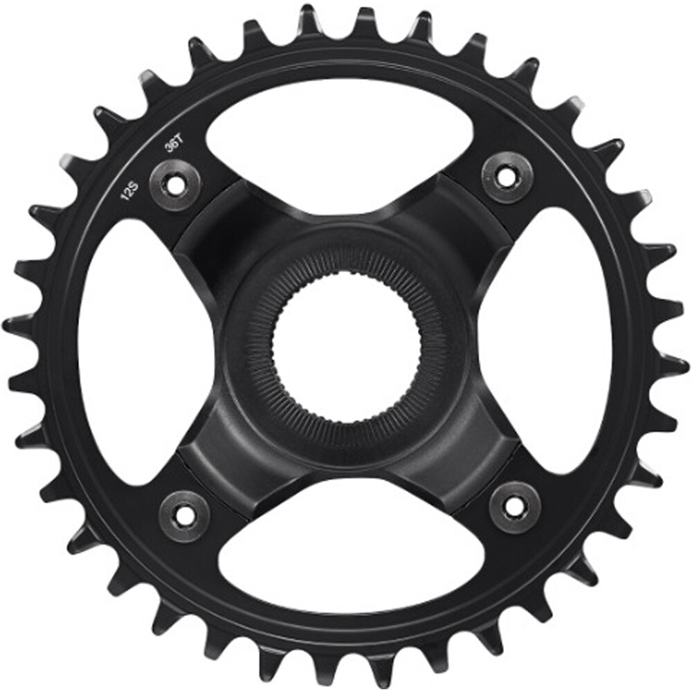 Shimano platos bicicleta carretra Plato 36D Negro 55mm STEPS vista frontal