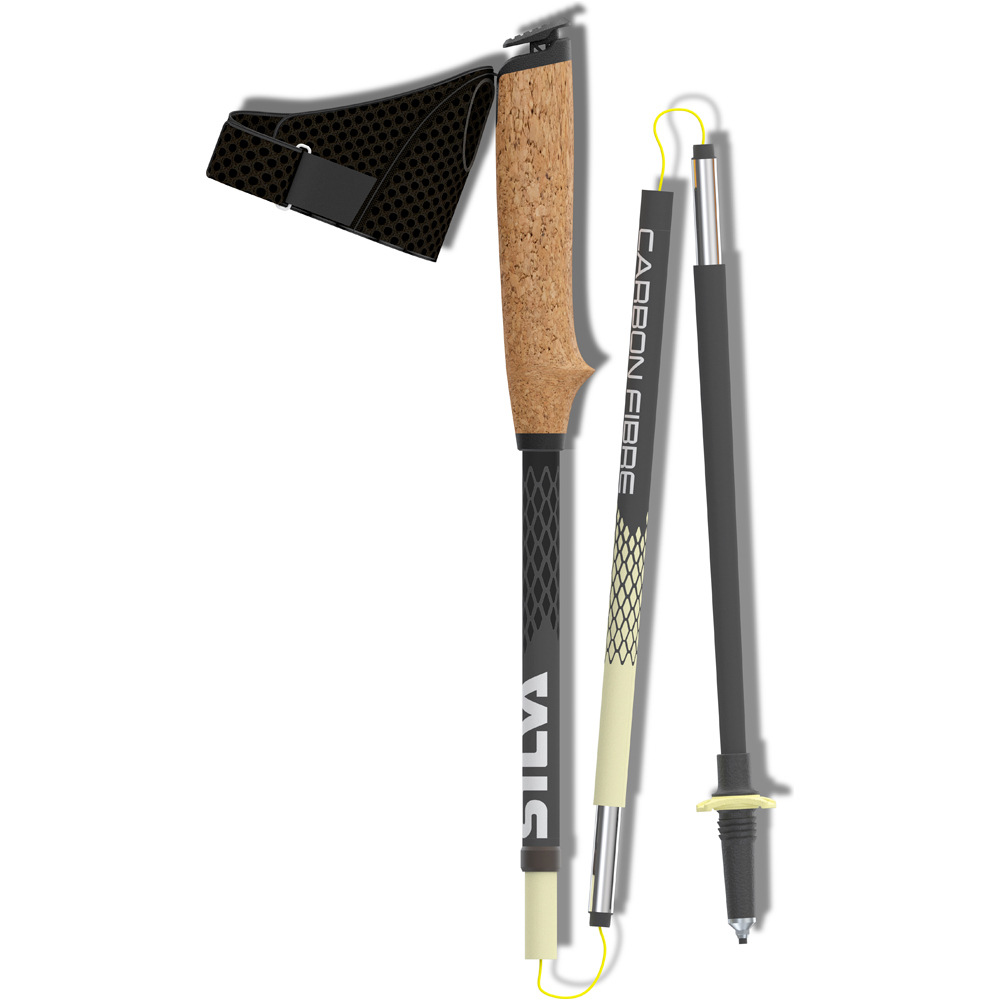 Silva bastón travesía montaña RUNNING CARBON Z FIXED bastones plegables 110 cm par 01