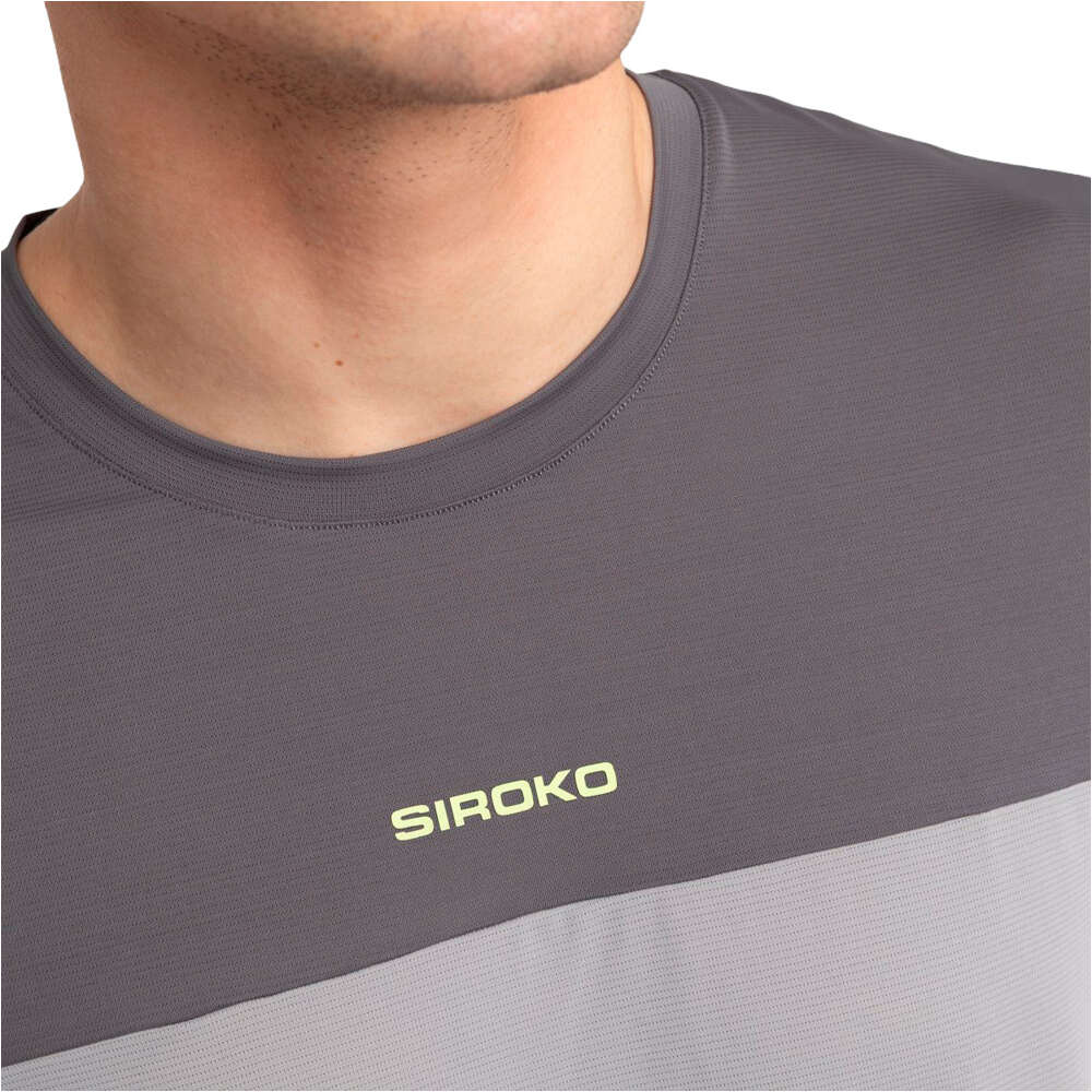 Siroko camiseta ciclismo hombre MTB Berm Gray vista detalle