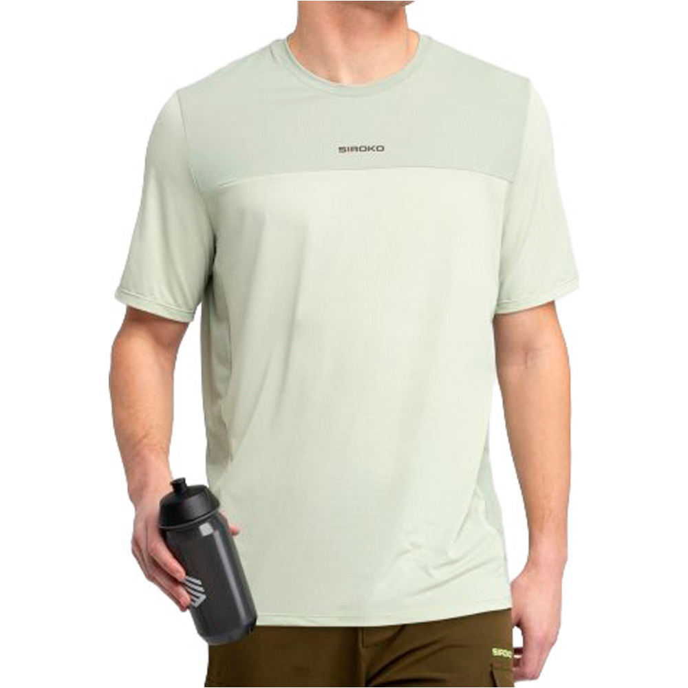 Siroko camiseta ciclismo hombre MTB Berm Matcha vista frontal