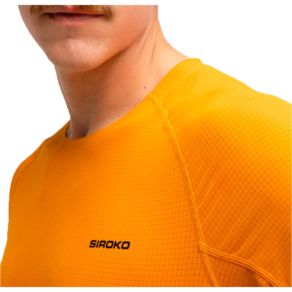 Siroko camiseta ciclismo hombre Pilgrim Orange vista detalle