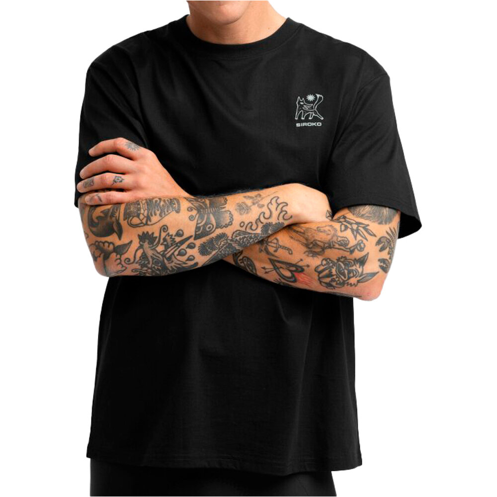 Siroko camiseta ciclismo hombre Rush Black vista frontal