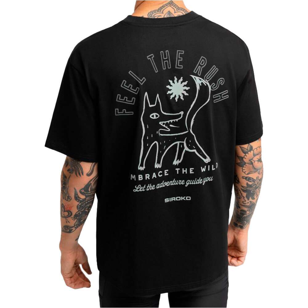 Siroko camiseta ciclismo hombre Rush Black vista trasera