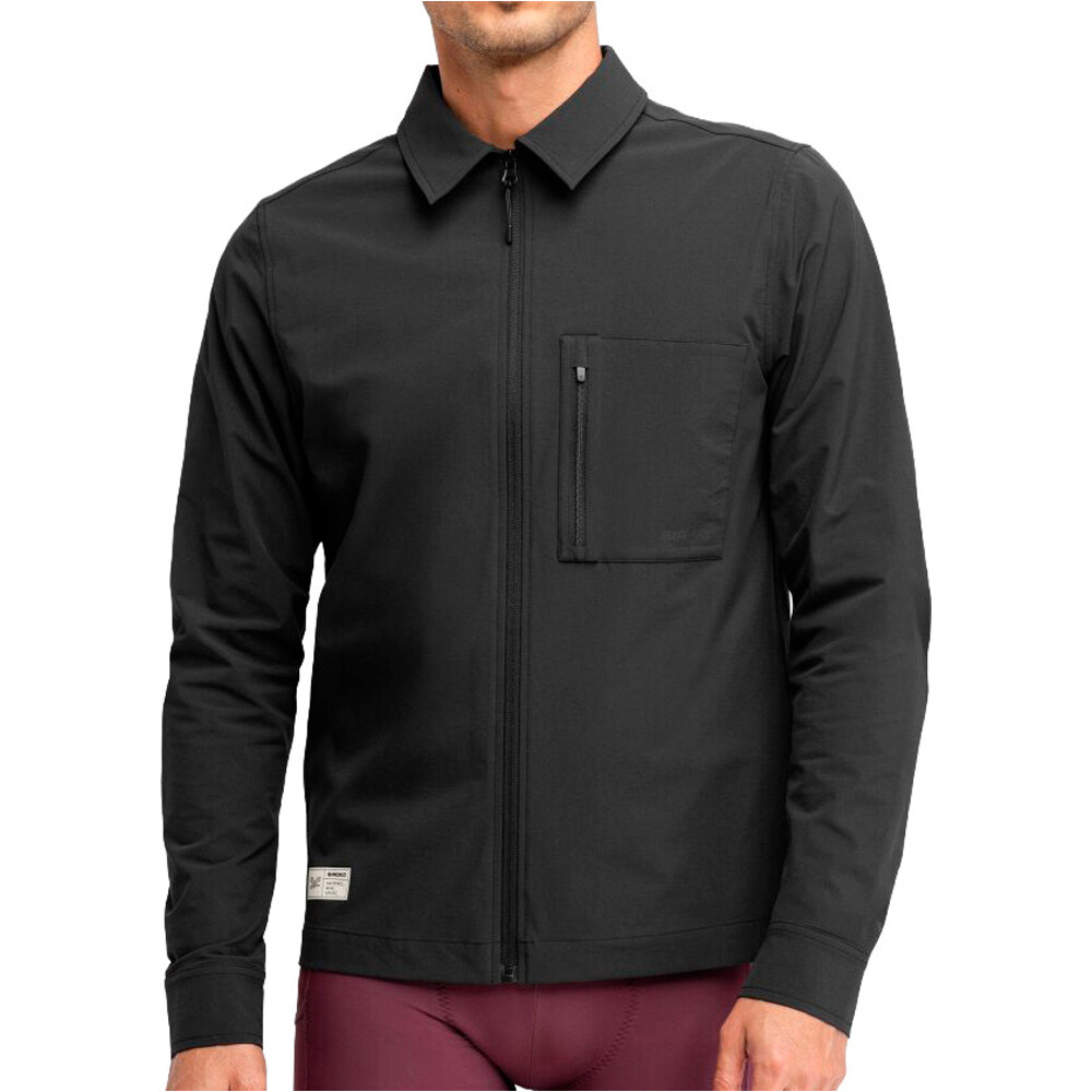 Siroko camiseta ciclismo hombre Stoneway Black vista frontal