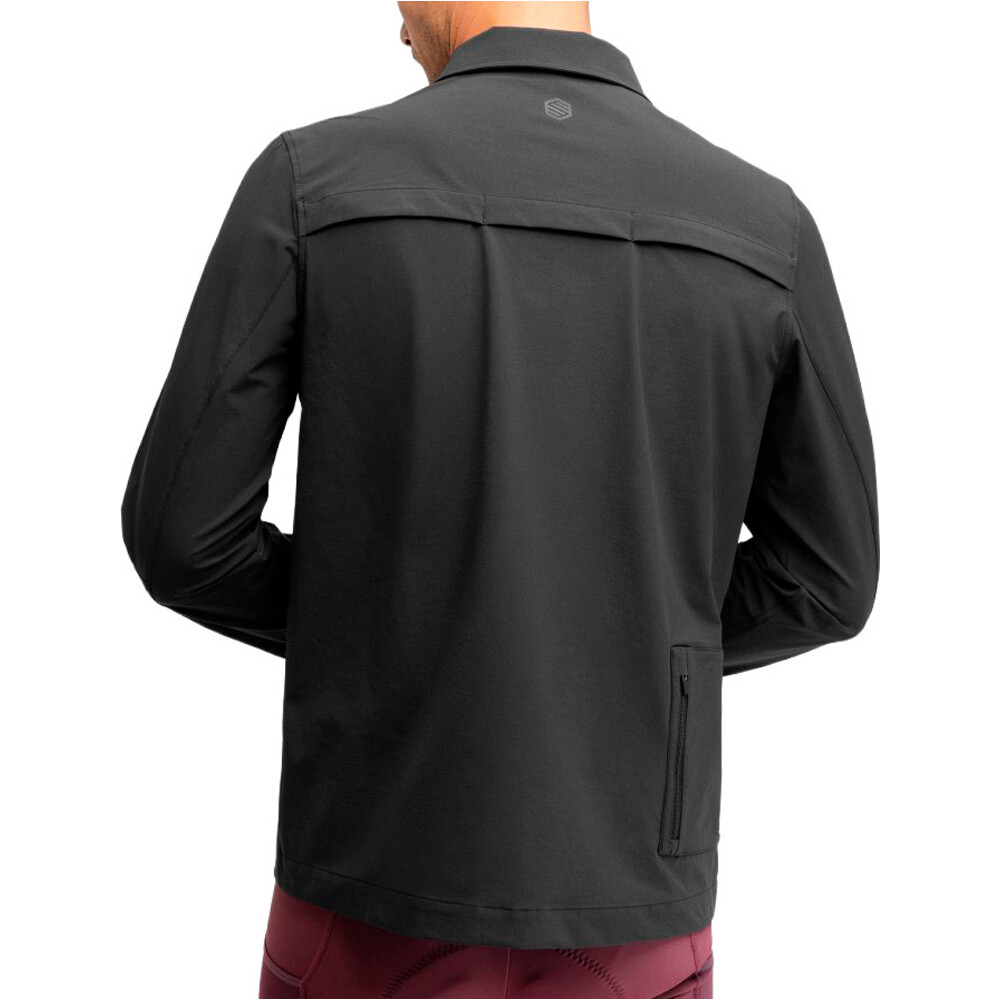 Siroko camiseta ciclismo hombre Stoneway Black vista trasera