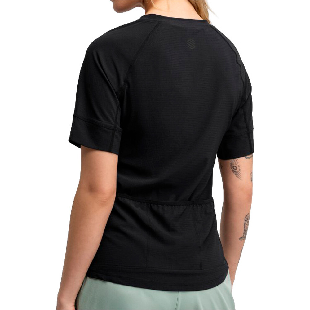 Siroko camiseta ciclismo mujer Map Black vista trasera