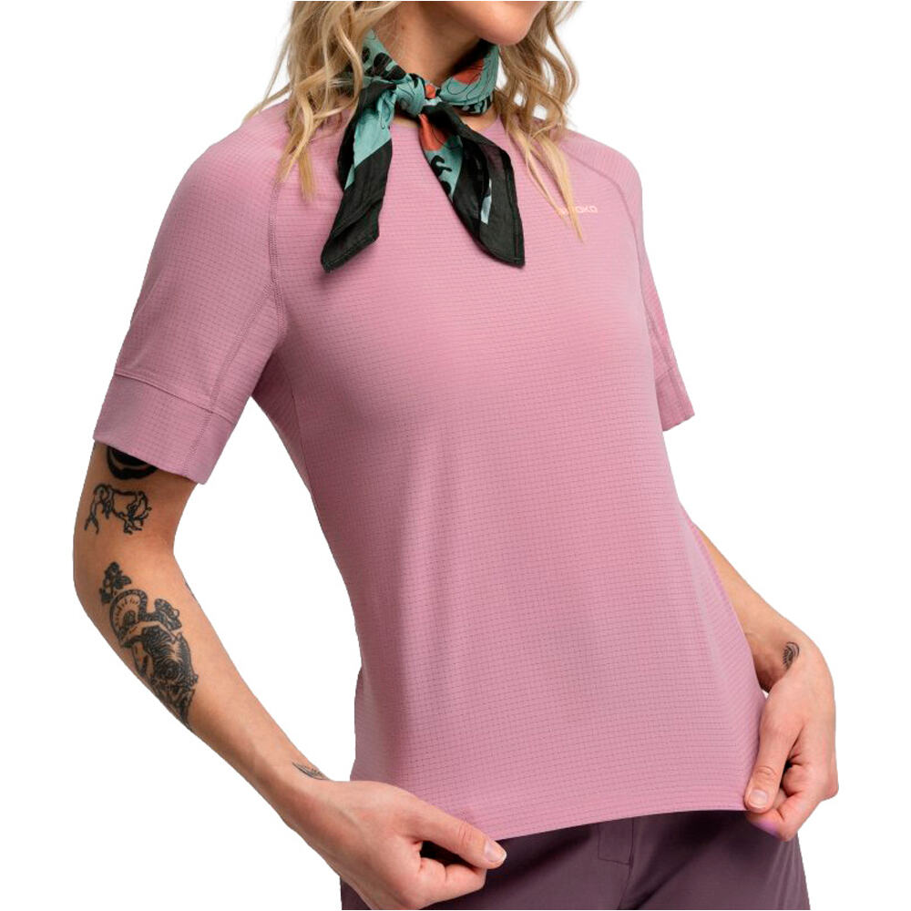 Siroko camiseta ciclismo mujer Map Purple vista frontal