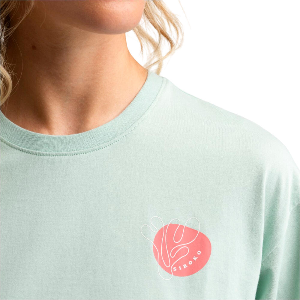 Siroko camiseta ciclismo mujer Reef Light Green vista detalle