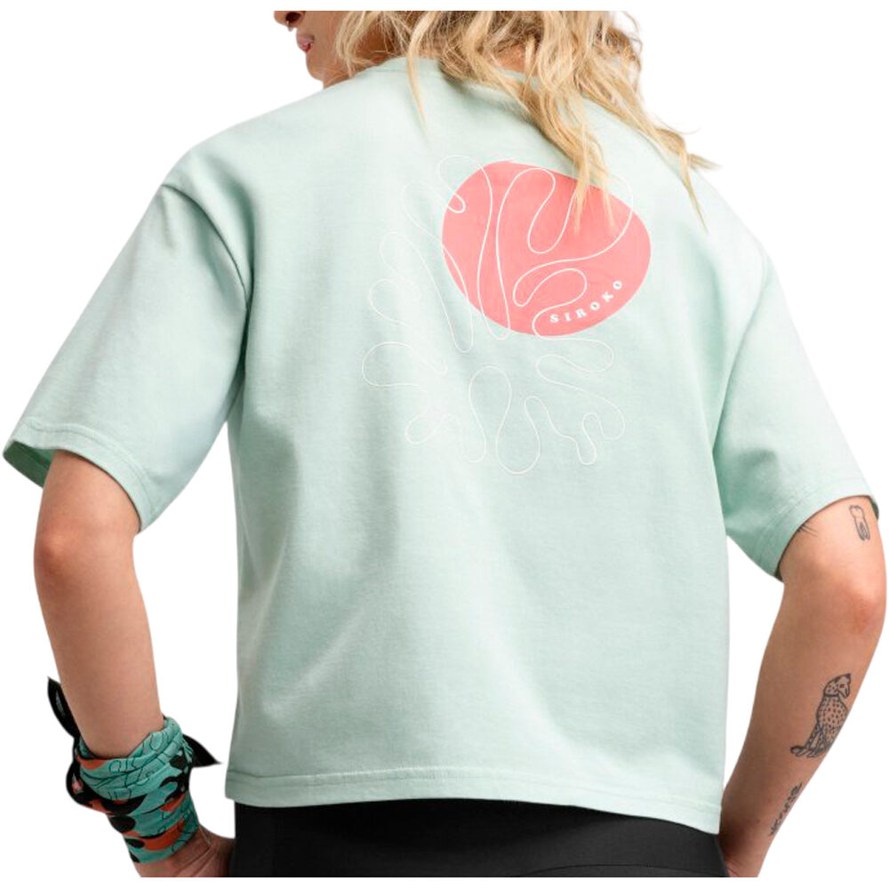 Siroko camiseta ciclismo mujer Reef Light Green vista trasera
