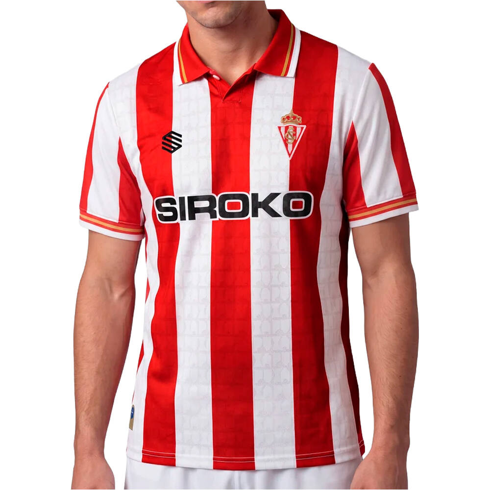 Siroko camiseta de fútbol oficiales SPORTING GIJON 27 HOME SS SHIRT vista frontal