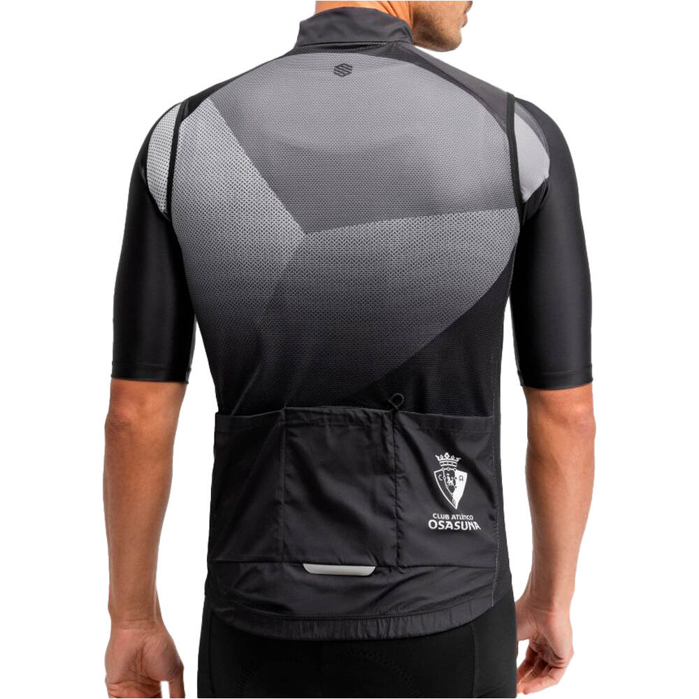 Siroko chaleco ciclismo cortavientos OS V1 Luchador Black vista trasera