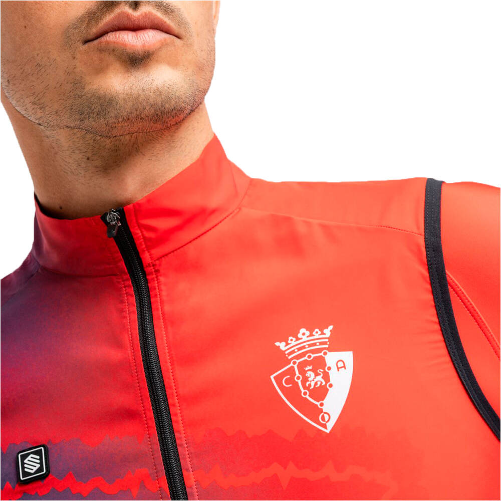 Siroko chaleco ciclismo cortavientos OS V1 Valiente Red vista detalle