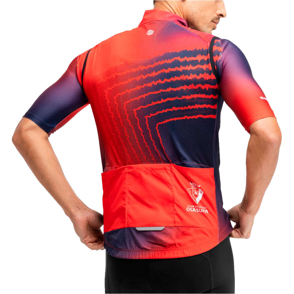 Siroko chaleco ciclismo cortavientos OS V1 Valiente Red vista trasera