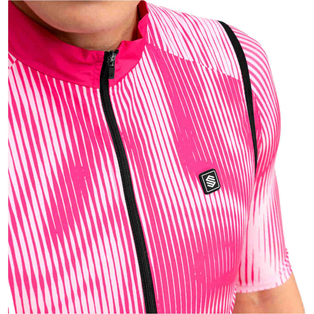 Siroko chaleco ciclismo cortavientos SC V1 Batalla vista detalle
