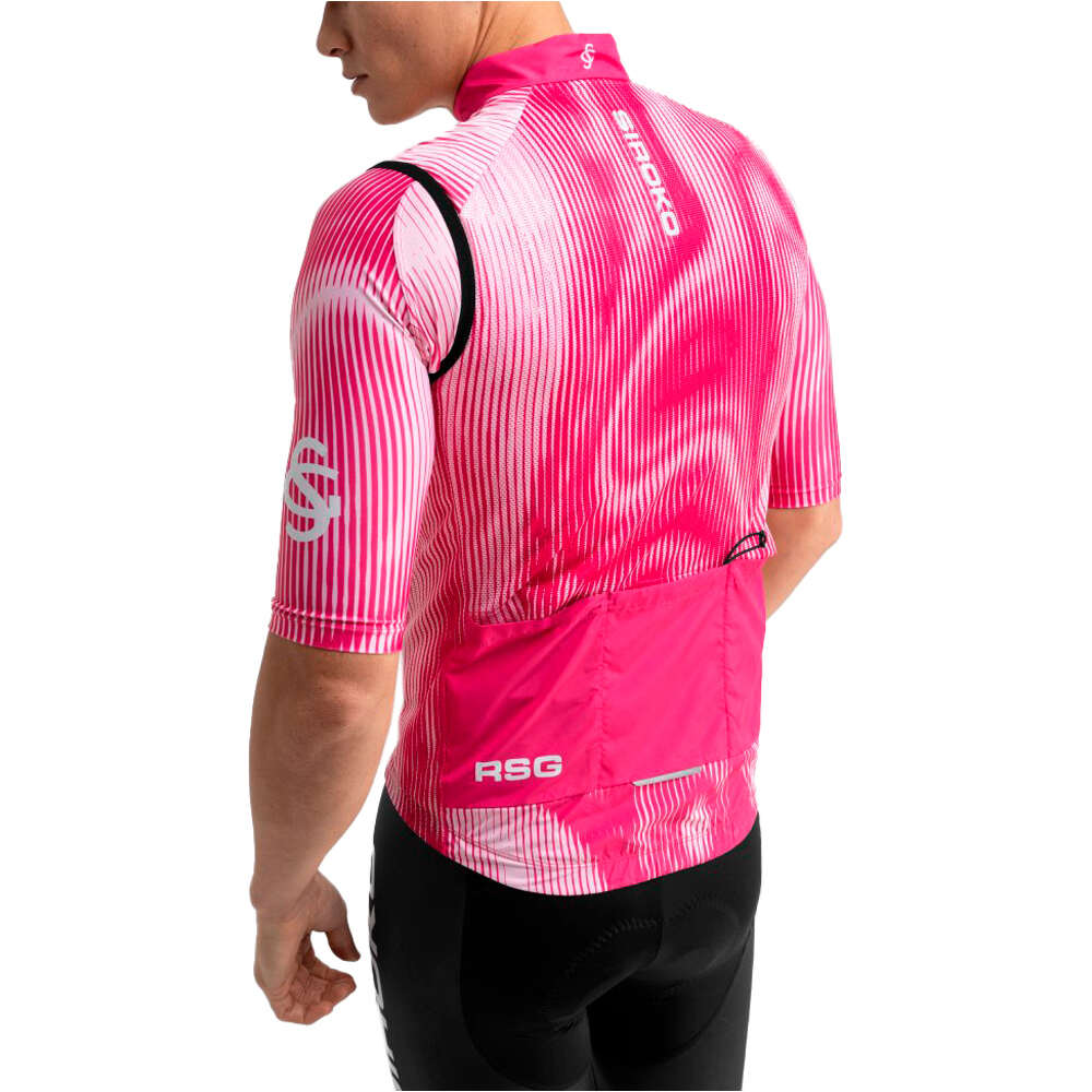 Siroko chaleco ciclismo cortavientos SC V1 Batalla vista trasera