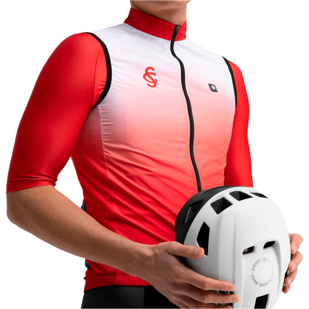 Siroko chaleco ciclismo cortavientos SC V1 Mareona vista frontal