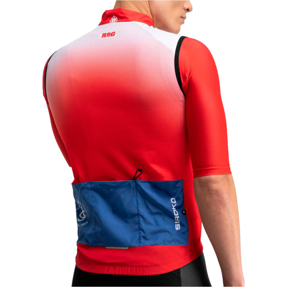 Siroko chaleco ciclismo cortavientos SC V1 Mareona vista trasera