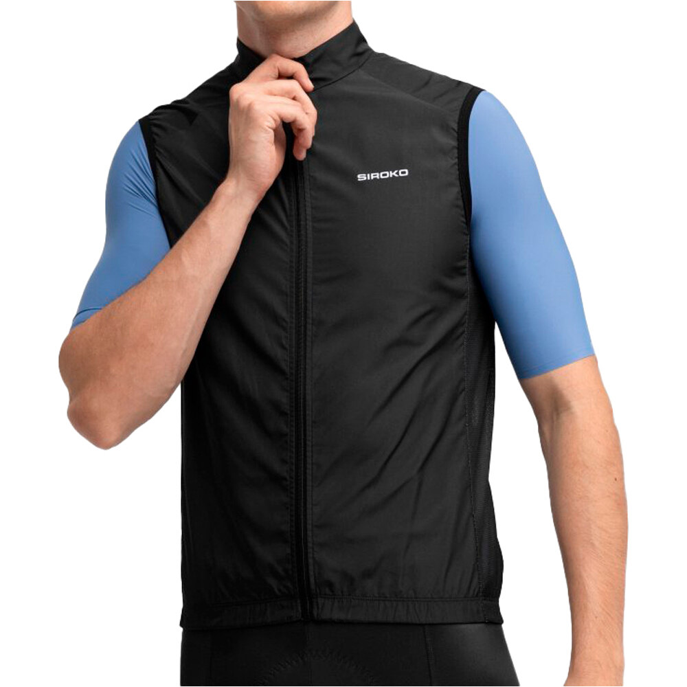 Siroko chaleco ciclismo cortavientos V1 Blaast vista frontal