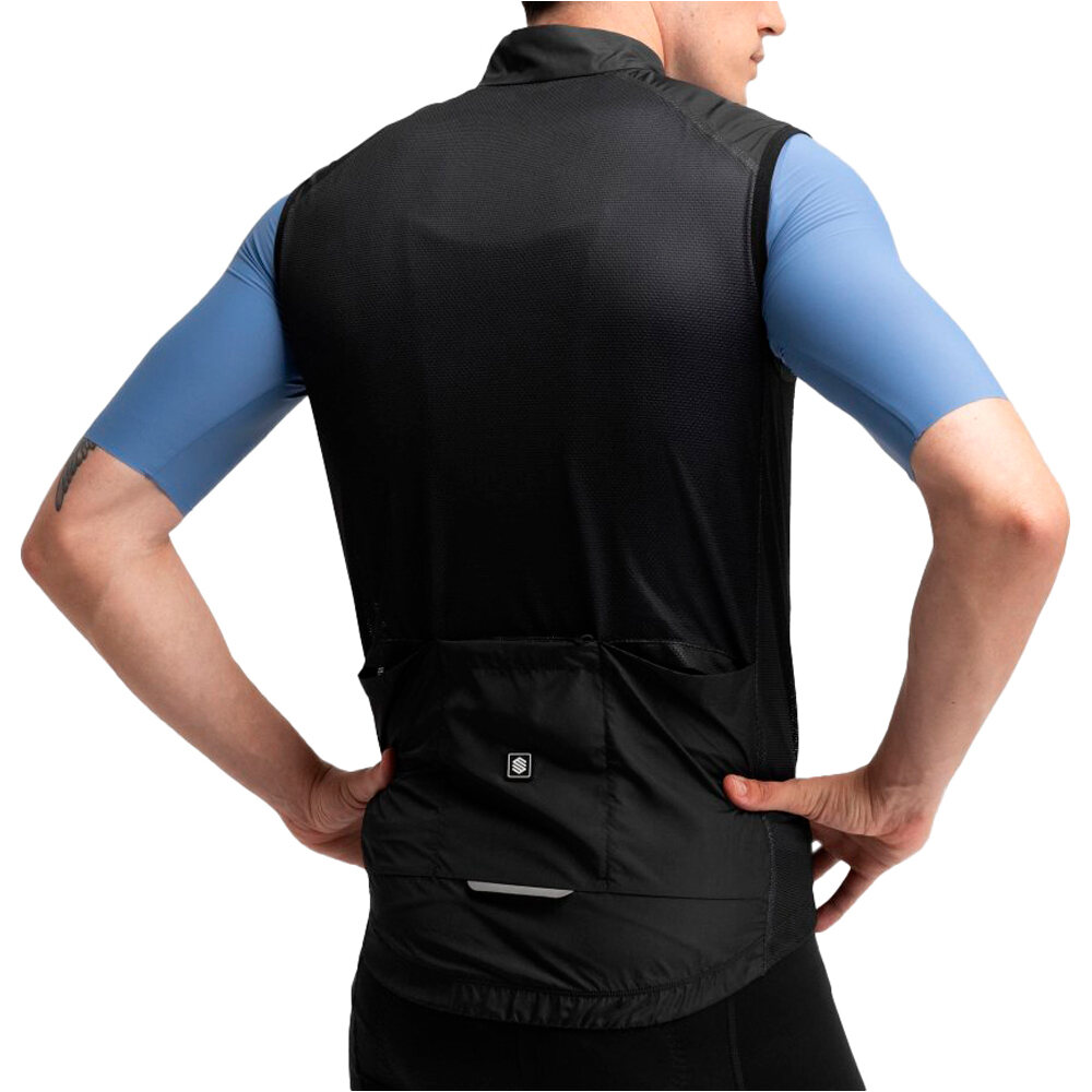Siroko chaleco ciclismo cortavientos V1 Blaast vista trasera