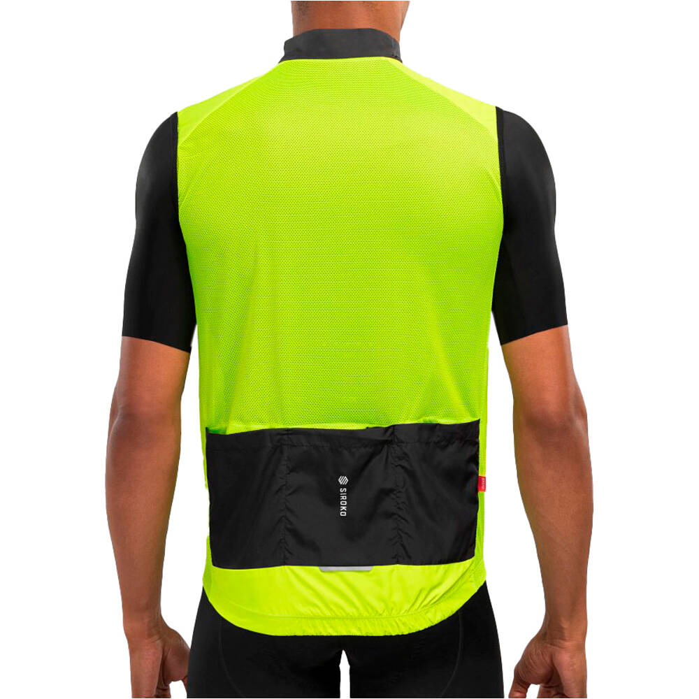 Siroko chaleco ciclismo cortavientos V1 Langkawi vista trasera