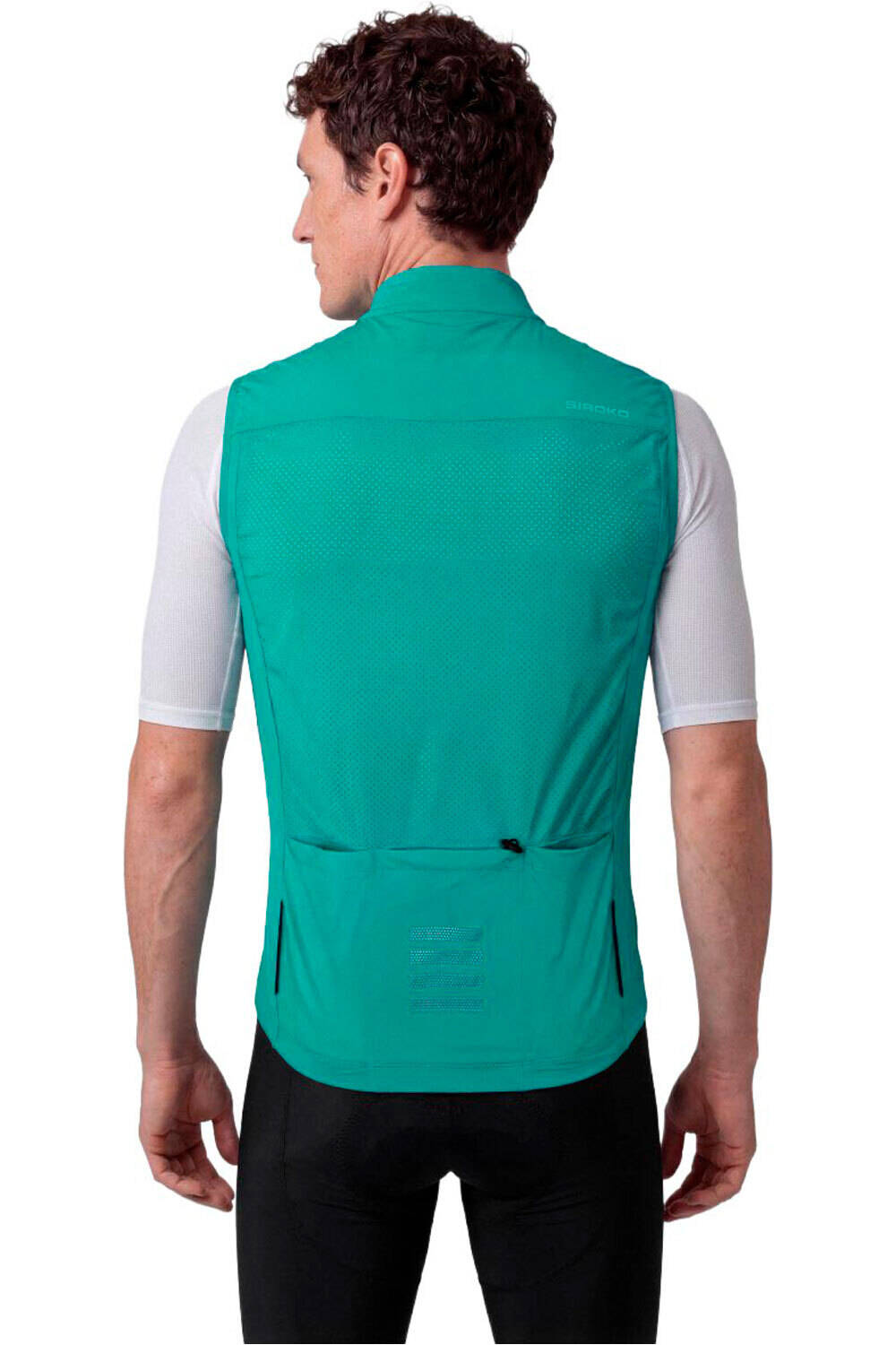Siroko chaleco ciclismo hombre V2 Breeze vista trasera