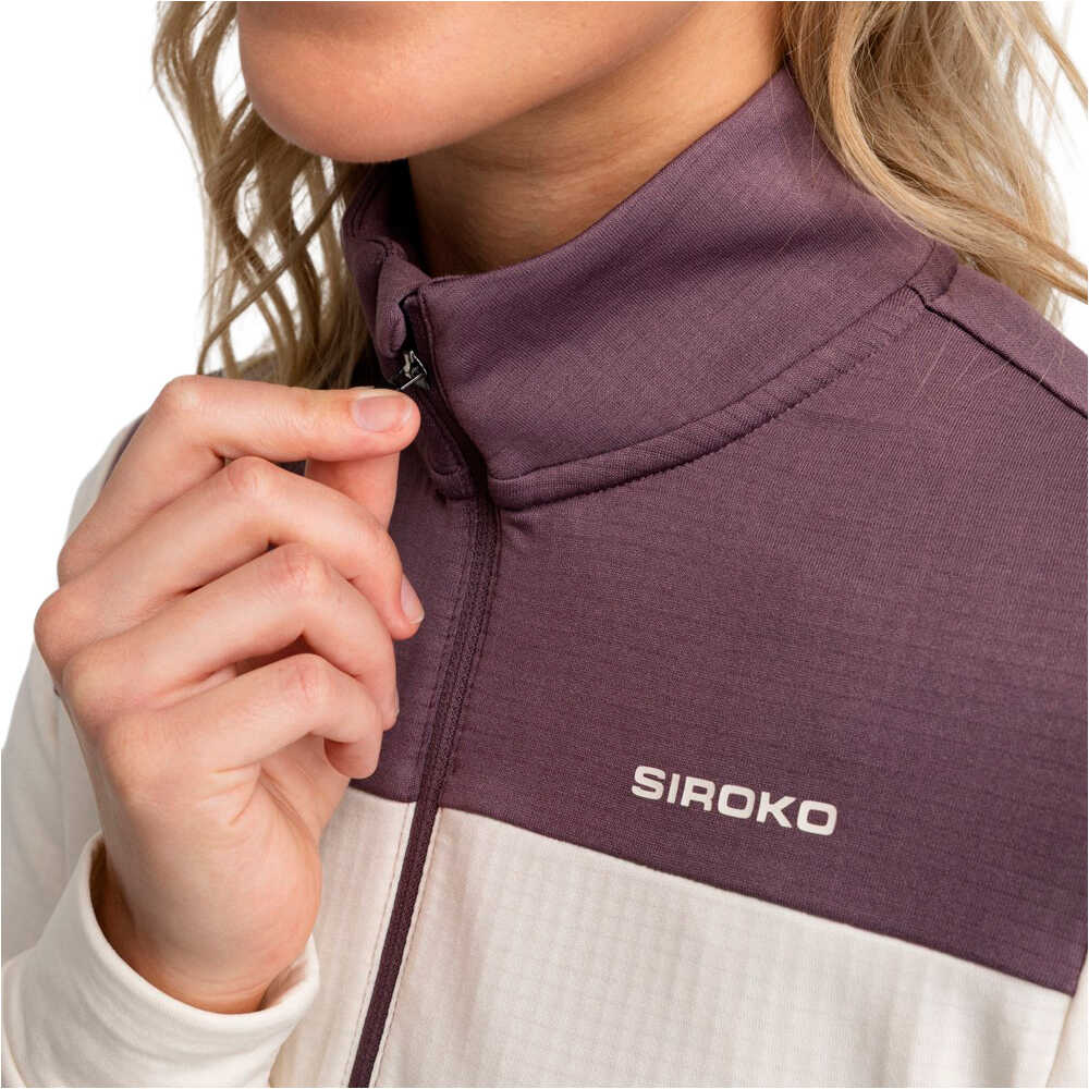 Siroko chaqueta ciclismo mujer Soulful Sand vista detalle