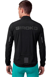 Siroko cortavientos ciclismo hombre J4 Windbreak Black vista trasera