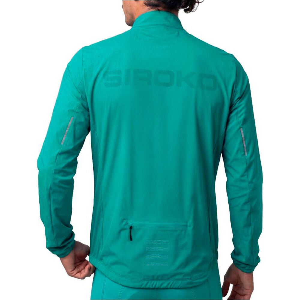 Siroko cortavientos ciclismo hombre J4 Windbreak vista trasera