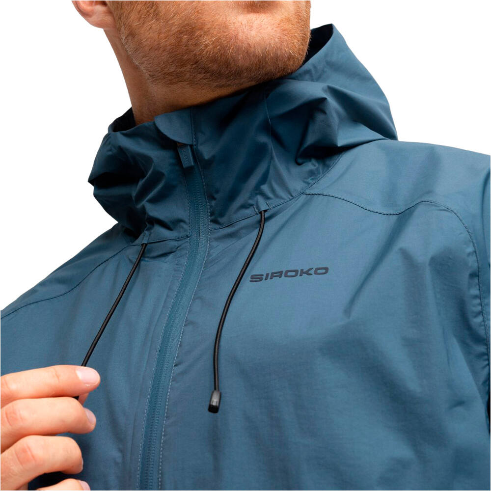Siroko cortavientos ciclismo hombre Uncharted Indigo vista detalle