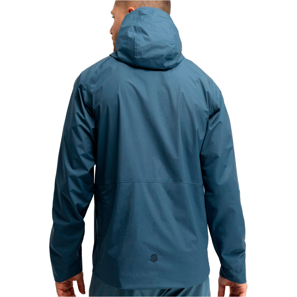 Siroko cortavientos ciclismo hombre Uncharted Indigo vista trasera