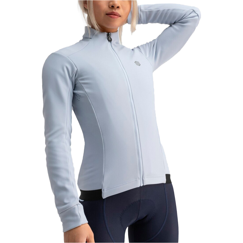 Siroko cortavientos ciclismo mujer J1 Bluebell vista frontal