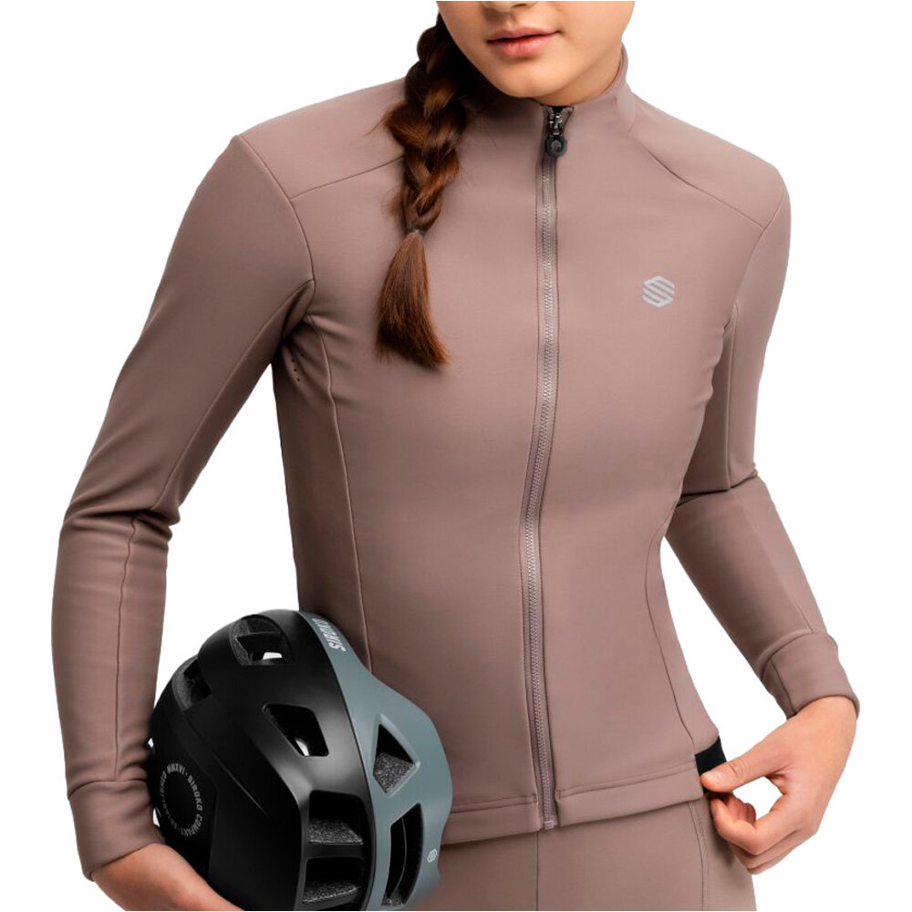 Siroko cortavientos ciclismo mujer J1-W Bordala vista frontal