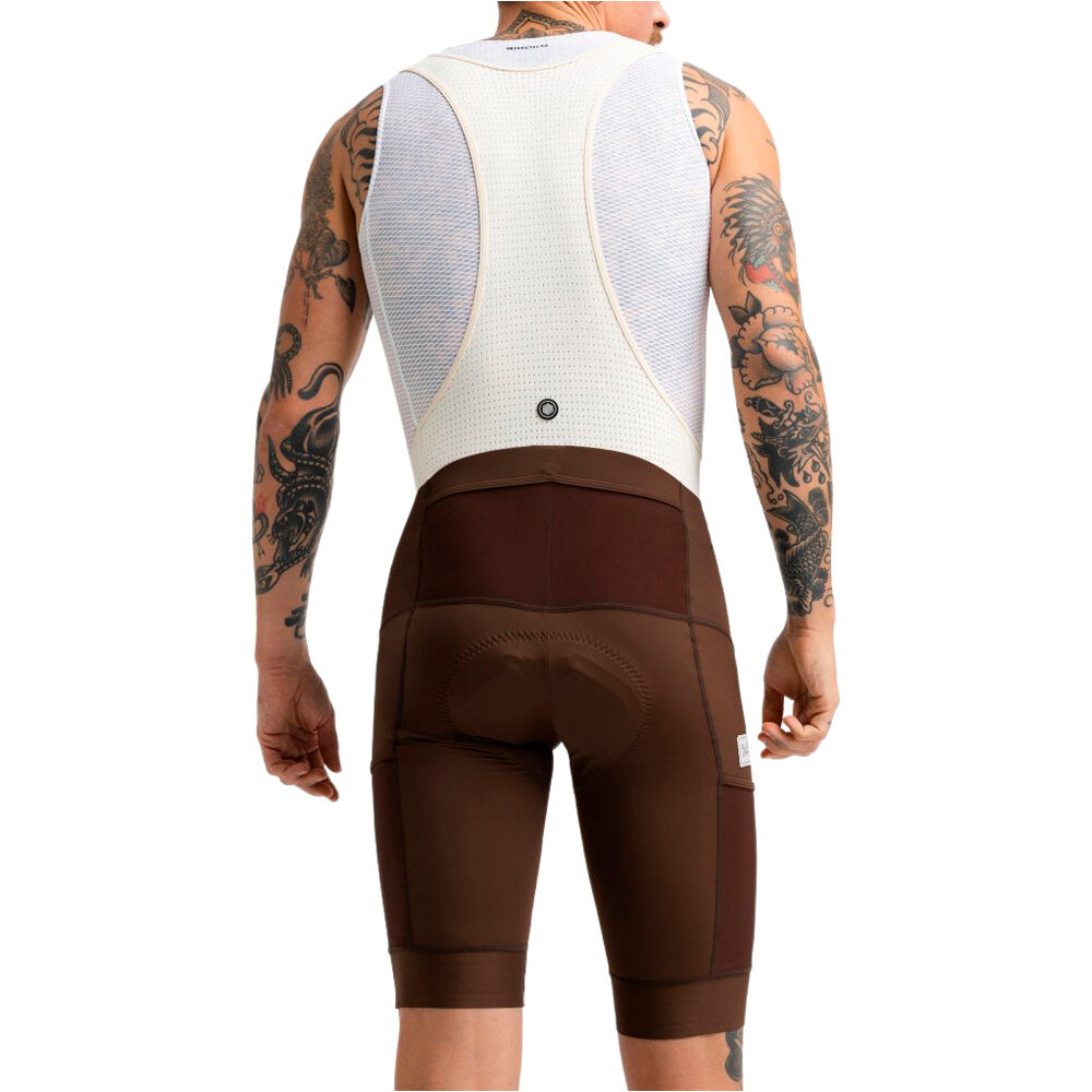 Siroko culotte corto hombre Rugged Brown vista trasera