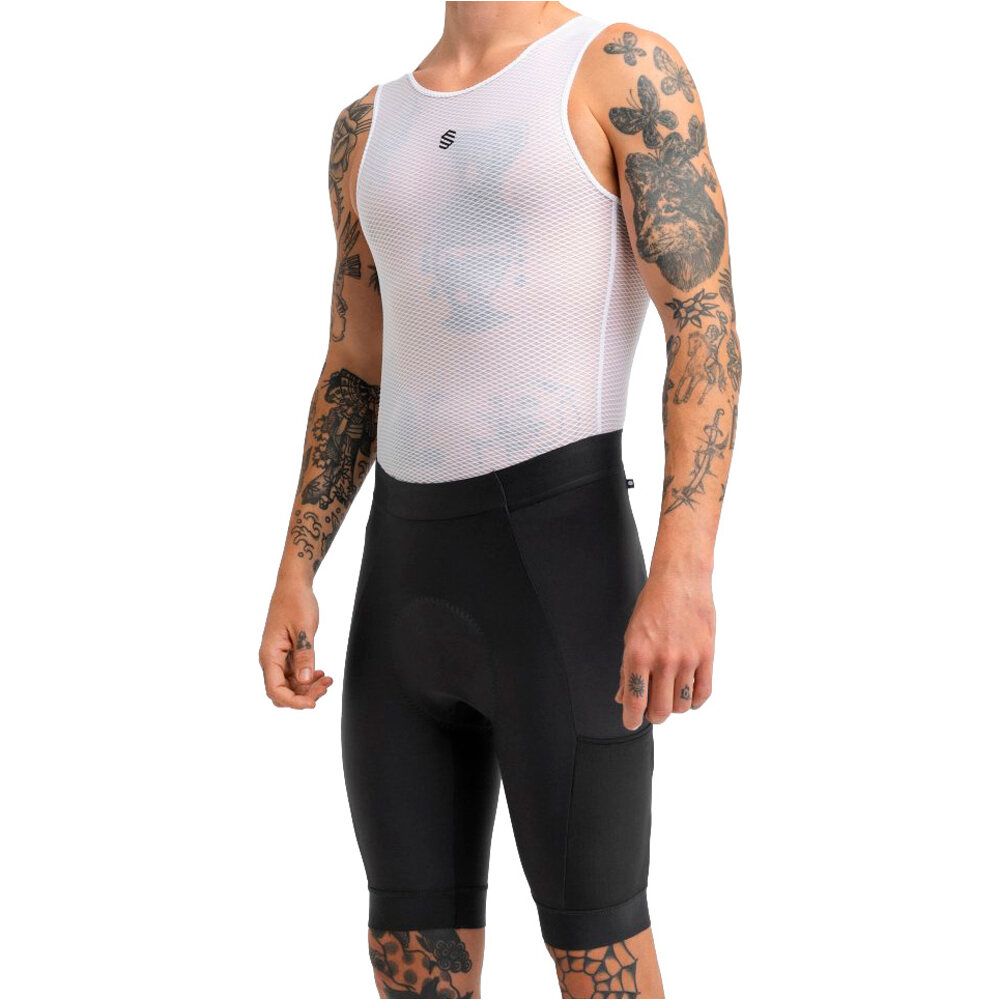 Siroko culotte corto hombre Tour Black vista frontal