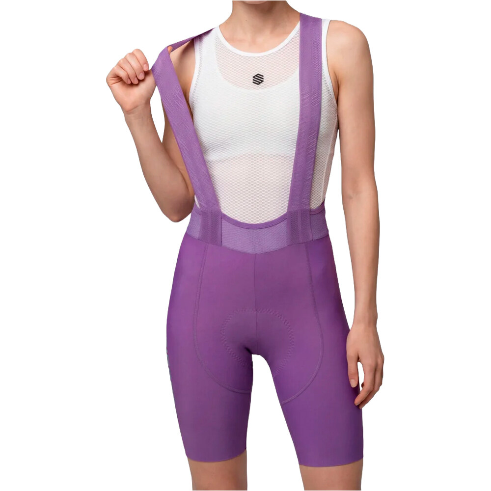 Siroko culotte corto mujer BX-W Neon Riders Purple vista frontal
