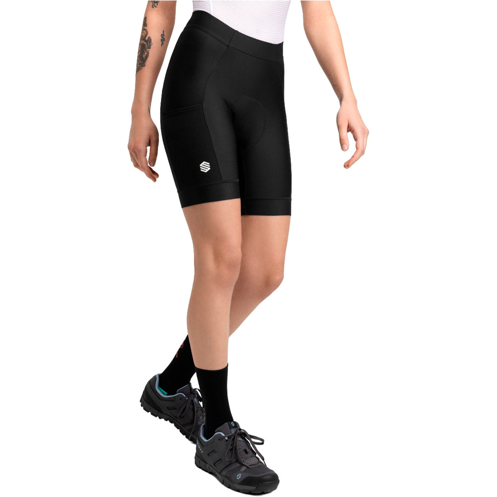 Siroko culotte corto mujer Roam Black vista frontal