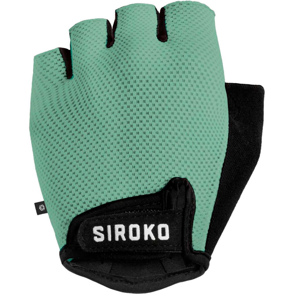 Siroko guantes cortos ciclismo Aero vista detalle