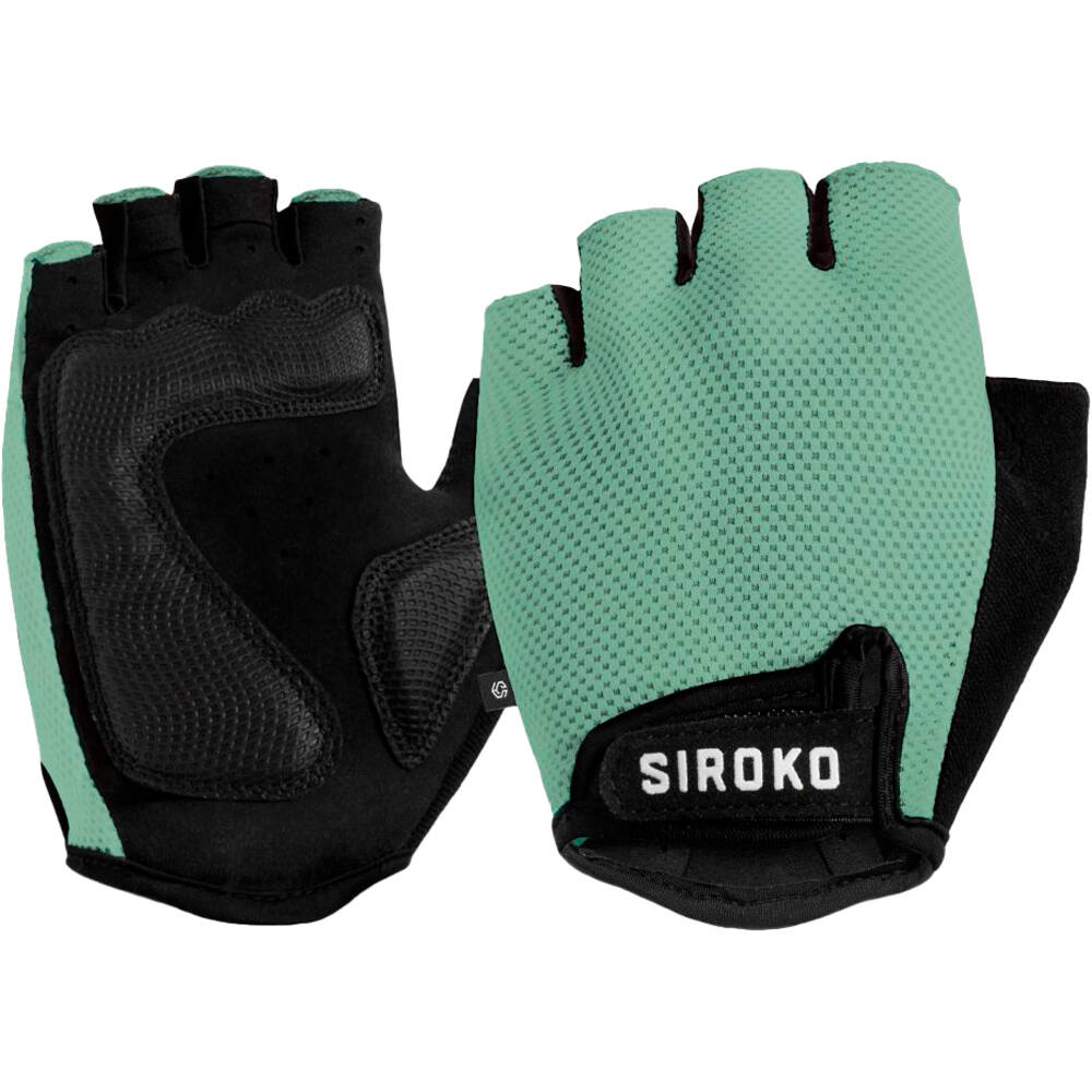 Siroko guantes cortos ciclismo Aero vista frontal