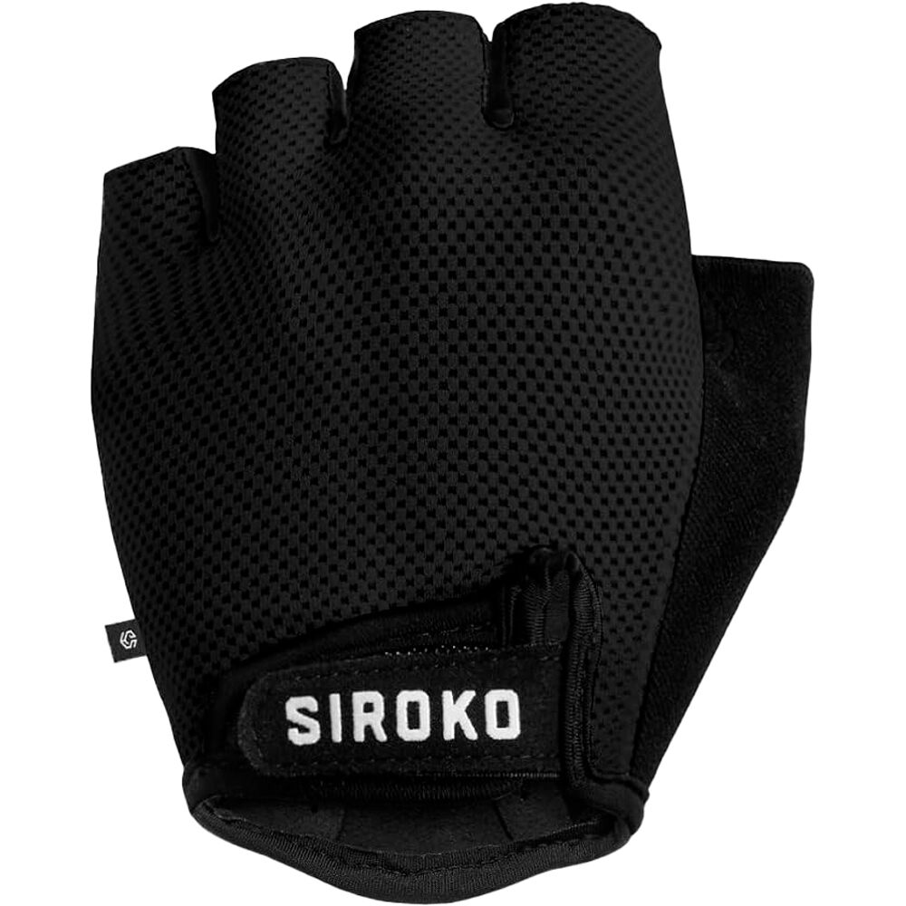 Siroko guantes cortos ciclismo Aero vista trasera