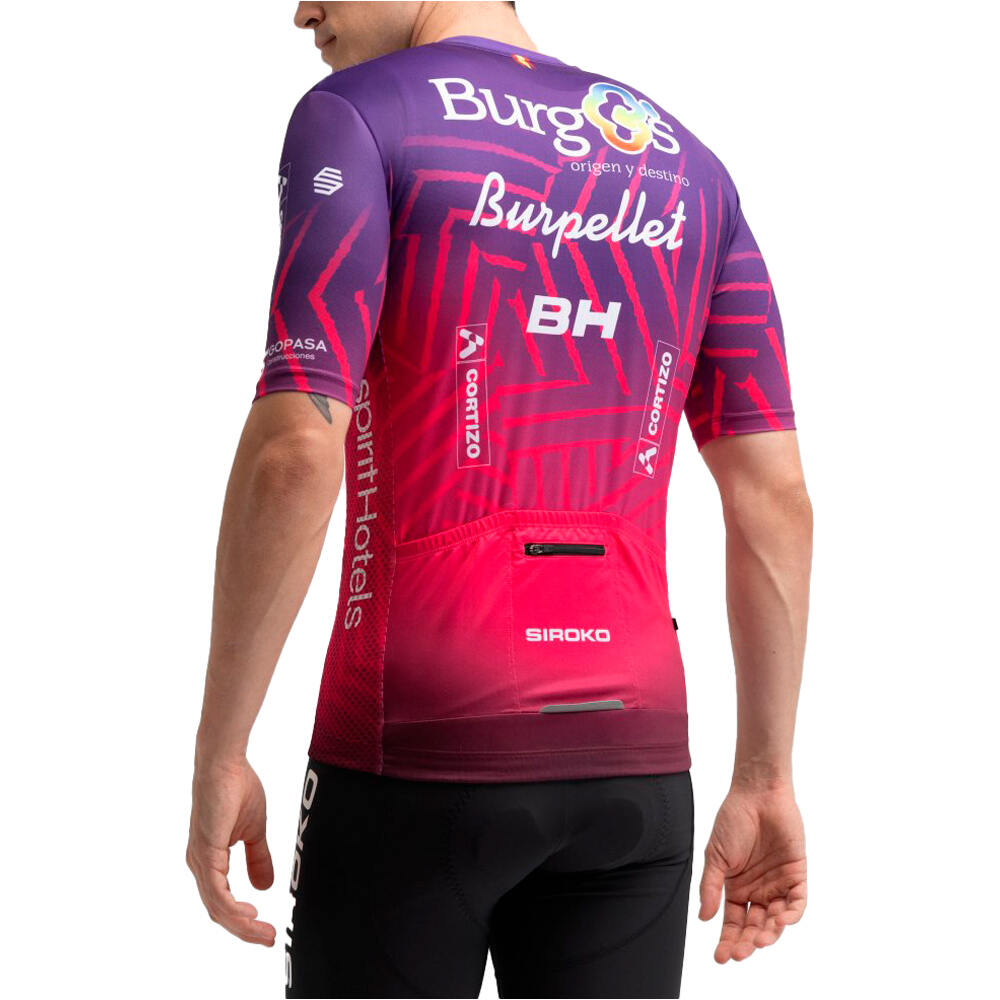 Siroko maillot manga corta hombre BBBH Burgos SS vista trasera