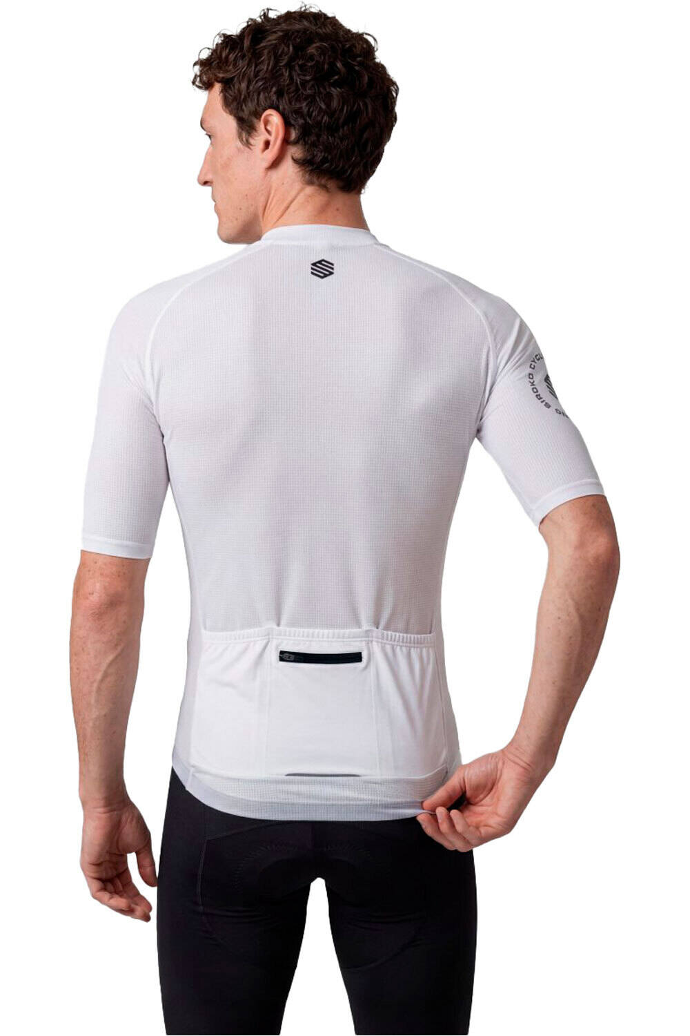Siroko maillot manga corta hombre M3 NRC White vista trasera
