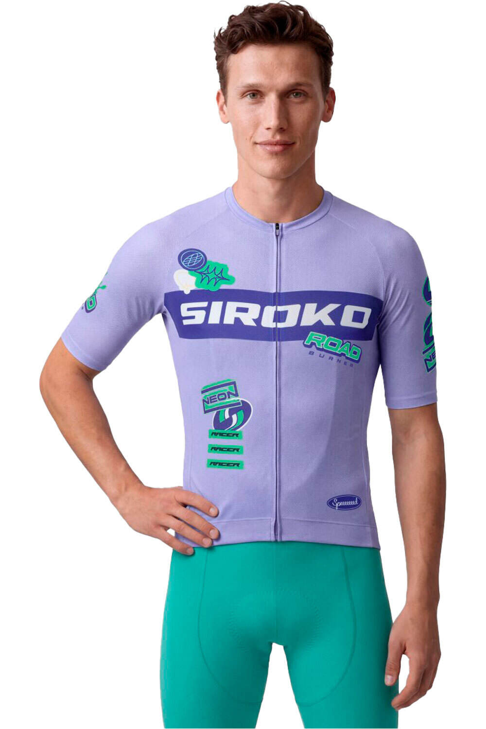 Siroko maillot manga corta hombre M8 NRC Purple vista frontal